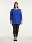 Mocha Button Cuff Ribbed Knit Tunic Top​​​​