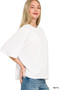 Zenana Double Knit Short Sleeve Top