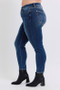 Judy Blue Full Size Run Mid-Rise Waist Skinny Jeans with Thermal Lining
