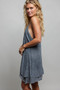 POL Embroidered Adjustable Strap Mini Dress