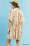 Umgee Leafy Ogee Print Mini Dress