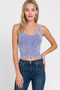Zenana Washed Ribbed Seamless Cropped V-neck Tank Top