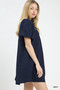 Umgee Puff Sleeve Textured Babydoll Dress