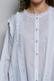 POL Lightweight Ruffle Trim Round Neck Woven Shirt