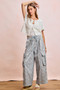 BiBi Front Bow Tie Detail Pointelle Knit Top