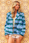 BiBi Flap Pockets Brushed Vintage Plaid Jacket