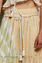 POL Shimmer Tiered Reverse Ruffle Smocked Waist Maxi Skirt