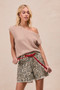 BiBi Braided Waist Belt Patch Pockets Leopard Print Shorts