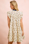 BiBi Floral Multi-tierd Dress With Ruffles And Front Tie
