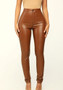 Trend Tight Fitting Pu Leather trousers Style all-match high waist pencil pants