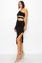 One Shoulder Maxi Dress With Waist Cut Out​
