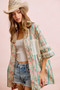 BiBi Eyelet Lace And Floral Mix And Match Shirt Top