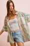 BiBi Eyelet Lace And Floral Mix And Match Shirt Top
