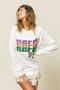 BiBi Mardi Gras Glitter Lettering Sweatshirt