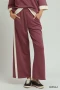 Umgee Colorblock Side Stripe Straight Pants