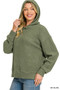 Zenana Brushed Ribbed Hacci Hoodie