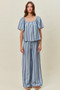 SO ME Stripe Wide Leg Pull On Pants