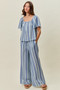 SO ME Stripe Wide Leg Pull On Pants