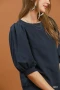 Umgee Puff Sleeve Round Neck Sweatshirt