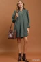 Umgee Textured Puff Sleeve Mini Dress