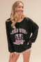 BiBi Wild Western Boots Graphic Jersey Sweatshirt