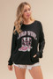 BiBi Wild Western Boots Graphic Jersey Sweatshirt