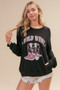 BiBi Wild Western Boots Graphic Jersey Sweatshirt