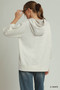 Umgee 3/4 Sleeve Tunic Top with Graphic Hoodie
