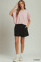 Umgee Mini Texture Checkered Bubble Hem Top