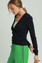Umgee Cotton Viscose Long Sleeve Wrap Cardigan