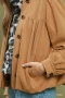 Umgee Suede Button Front Balloon Sleeve Jacket