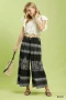 Umgee Boho Border Print Wide Leg Pants