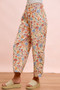 BiBi Washed Floral Printed Twill Barrel Pants