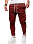 Fall/Winter Patch Pocket Tight Pants Tie Elastic Sports Slack Long Casual Pants Jogger Pants