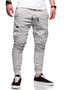 Fall/Winter Patch Pocket Tight Pants Tie Elastic Sports Slack Long Casual Pants Jogger Pants