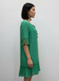 Mlle Gabrielle Solid Elbow Sleeve Dress​