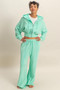 Acid Wash French Terry Wide-Leg Pants​
