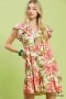 Umgee Floral Print Mini Dress