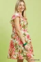 Umgee Floral Print Mini Dress