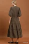 Umgee Paid Smocked Waist Tiered Midi Dress