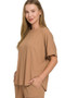 Zenana Ribbed Rayon Relaxed Fit Top & Pants Set