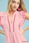 Umgee Seersucker Ruffle Sleeve Tiered Midi Dress