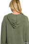 Zenana Brushed Ribbed Hacci Hoodie