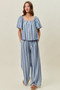 SO ME Stripe Wide Leg Pull On Pants