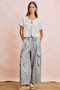 BiBi Front Bow Tie Detail Pointelle Knit Top