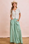 BiBi Front Bow Tie Detail Pointelle Knit Top