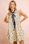 BiBi Floral Multi-tierd Dress With Ruffles And Front Tie