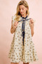 BiBi Floral Multi-tierd Dress With Ruffles And Front Tie