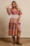 BiBi Floral Print Mix and Match Midi Dress