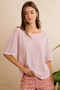 BiBi Solid Jersey Relaxed Fit Short Sleeves Pocket Top